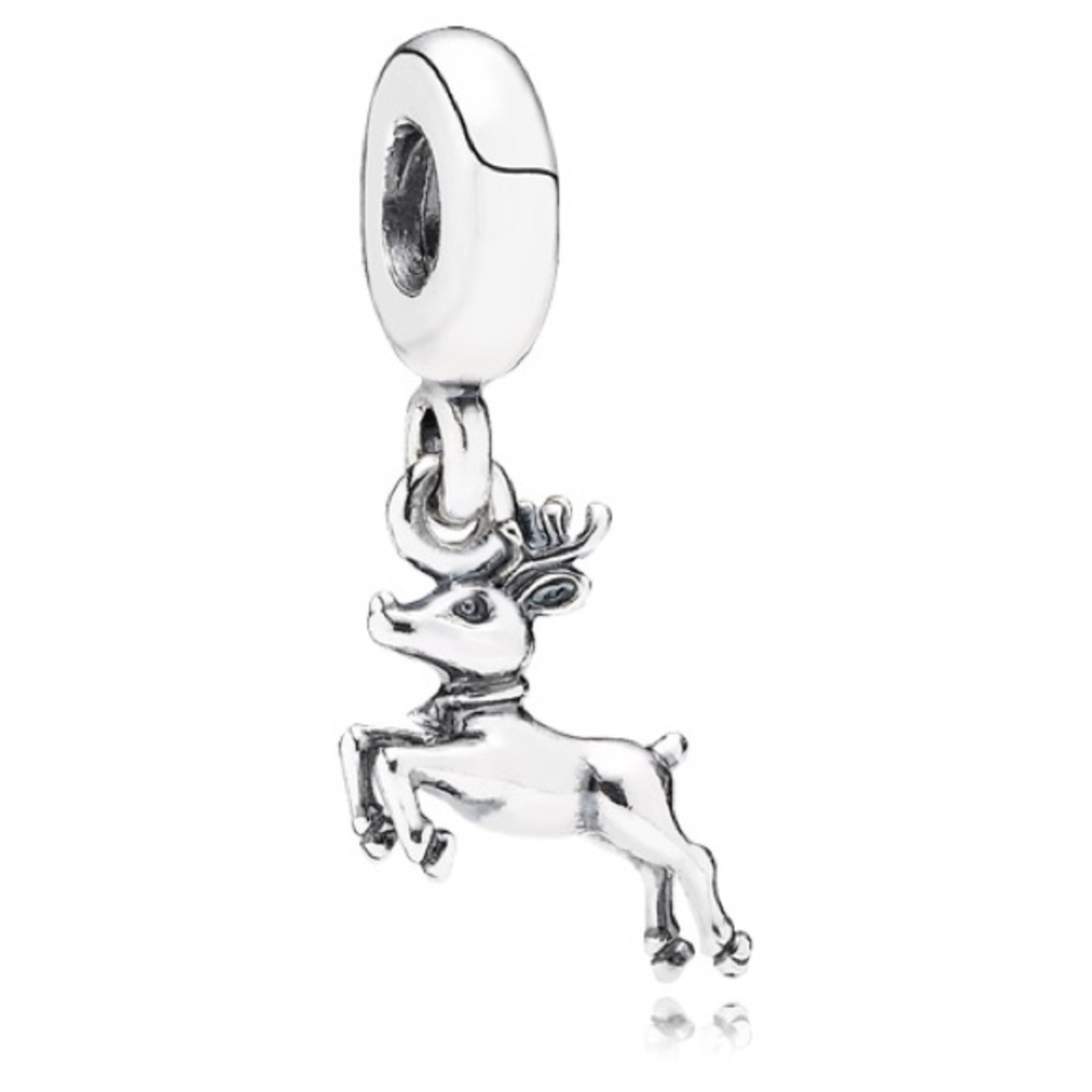 RARE PANDORA Sterling Silver Reindeer Charm